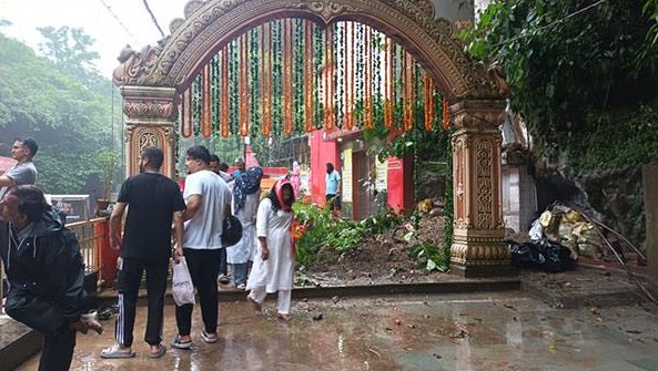 Uttarakhand rainfall: Part of Tapkeshwar Mahadev temple in Dehradun collapses
