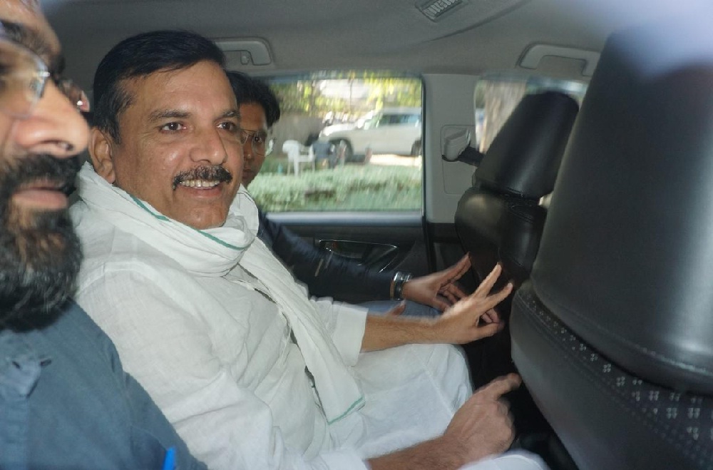Court reprimands AAP MP Sanjay Singh for taking Adani's name