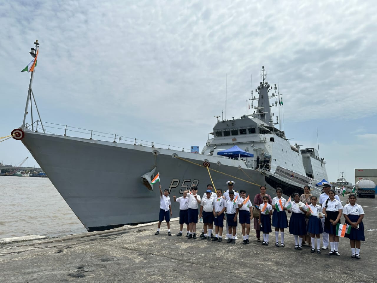 INS SUMEDHA REACHES LAGOS, NIGERIA
