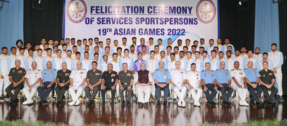 Raksha Mantri announces cash prizes to Armed Forces personnel for winning medals at 19th Asian Games