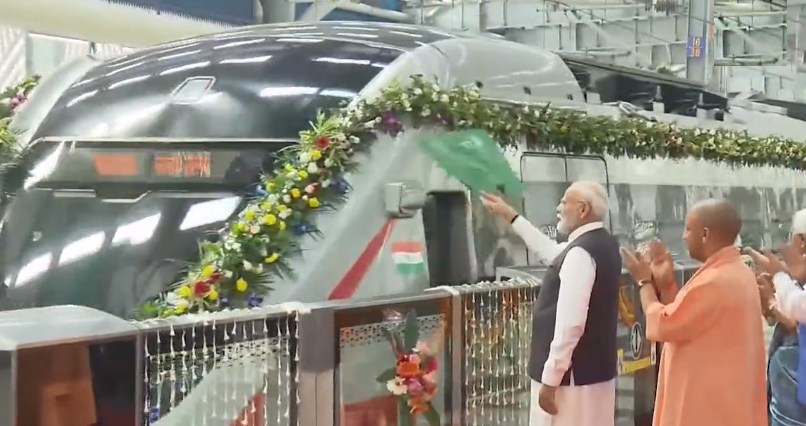 RRTS Delhi-Meerut: PM Modi flags off Namo Bharat train from Sahibabad, UP
