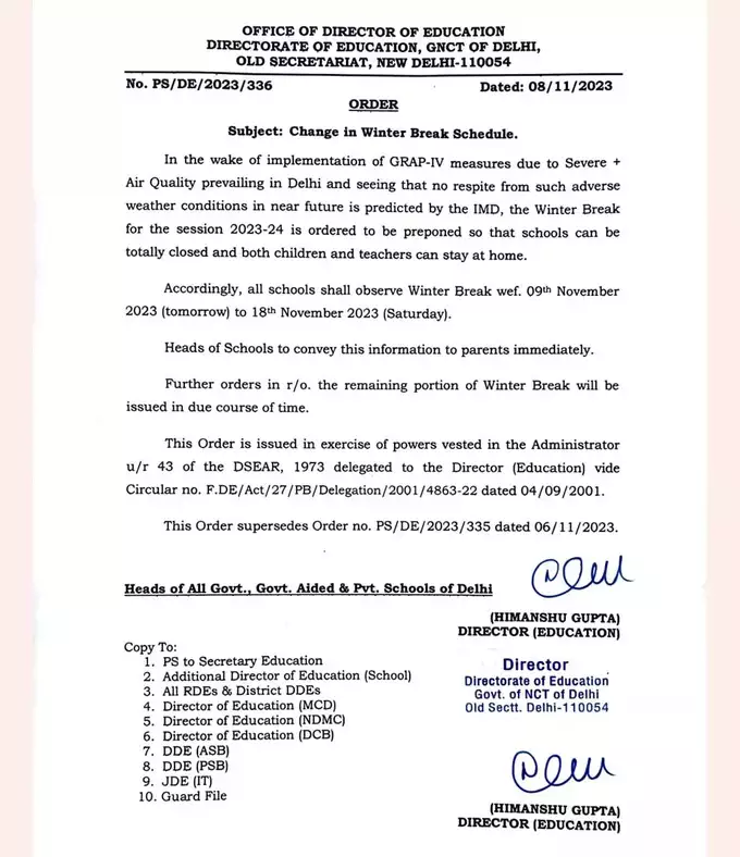 Delhi air pollution: All schools completely closed for 9 days in Delhi