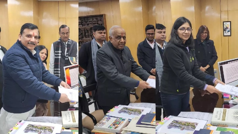 Sanjay Singh, Swati Maliwal and ND Gupta filed nomination for Rajya Sabha