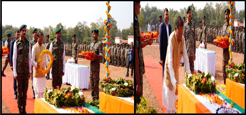 CM Vishnu Dev Sai paid tribute to the mortal remains of the martyred soldiers