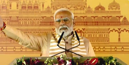 PM Modi laid the foundation stone of Kalki Dham temple and unveiled its model during his UP tour