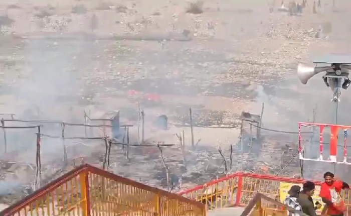 Fire breaks out in Girija Mata temple complex located in Ramnagar, Uttarakhand, many shops burnt to ashes