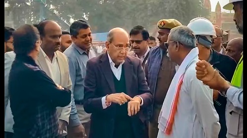 Sri Ram Mandir Construction Committee Chairman Nripendra Mishra Reaches Ayodhya for Key Meeting