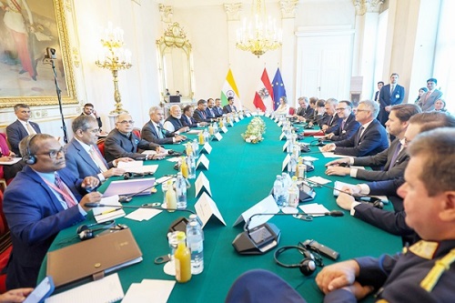 Prime Minister Narendra Modi and Austrian Chancellor Karl Nehammer Jointly Address CEOs at Business Meeting in Vienna