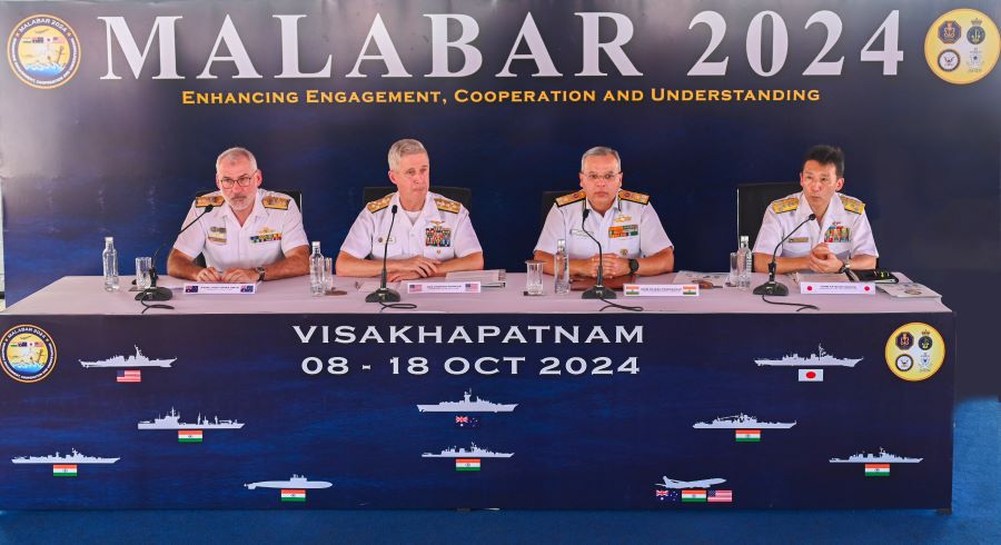 28th edition of Multinational Maritime Exercise Malabar of Quad countries begins in Visakhapatnam