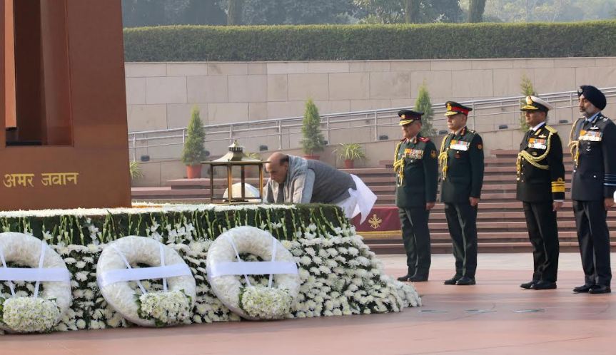 Glimpses of Wraith Lying at the National War Memorial in New Delhi on the Occasion of Vijay Diwas