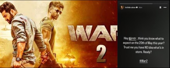 Teaser of the film War-2 may be released on Junior NTR's birthday, Hrithik Roshan gave a hint