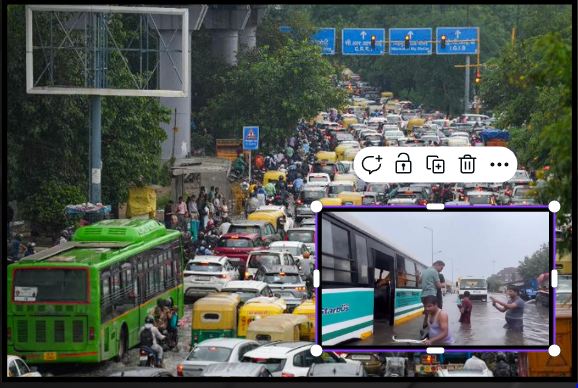 Heavy rain in Delhi causes waterlogging at many places, vehicular movement disrupted