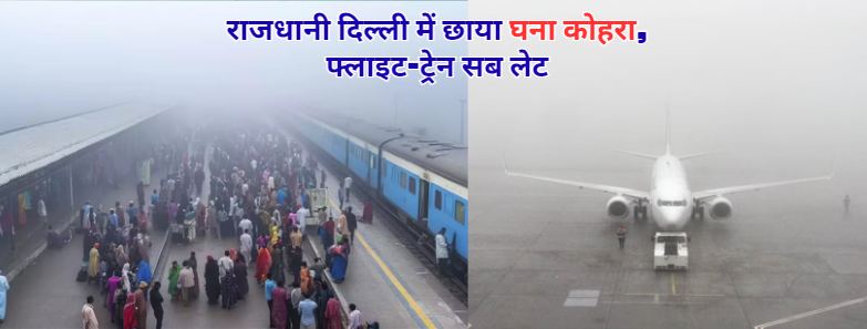 Delhi-NCR hit by dense fog; flights and trains delayed. Read the full story