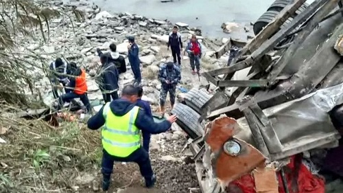 18 Dead After Passenger Bus Plunges into Trishuli River in Nepal