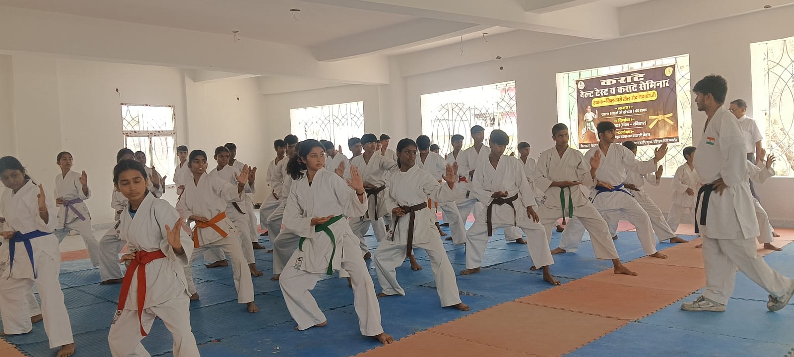 Karate Belt Test and Karate Seminar organized in a grand manner at Kilkari Gayaji