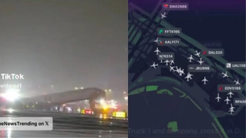 Air Canada Plane Collides With Fire Truck at New York’s LaGuardia Airport, Several Injured