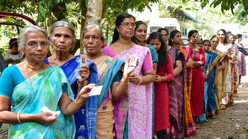   Voter turnout reaches 84.42% in Assam, 75.01% in Kerala, and 86.92% in Puducherry