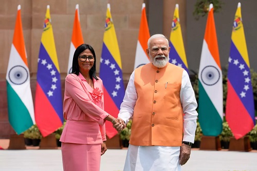 PM Modi Holds Talks with Venezuela's Acting President Delcy Rodriguez to Boost Bilateral Cooperation