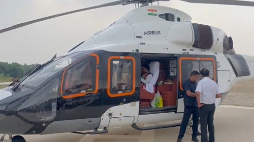 Odisha CM Mohan Charan Majhi’s Helicopter Makes Emergency Landing in Puri owing to Bad Weather.