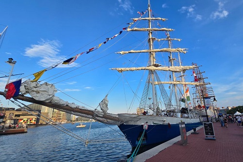 INDIAN NAVY’S TALL SHIP INS SUDARSHINI ARRIVES IN BALTIMORE, USA