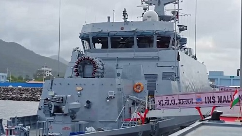 Indian Navy Inducts Indigenous ASW Craft INS Malvan, Strengthening Coastal Maritime Security