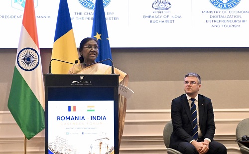 President Droupadi Murmu Invites Romanian Firms to Join India’s Growth Story at India–Romania Business Forum