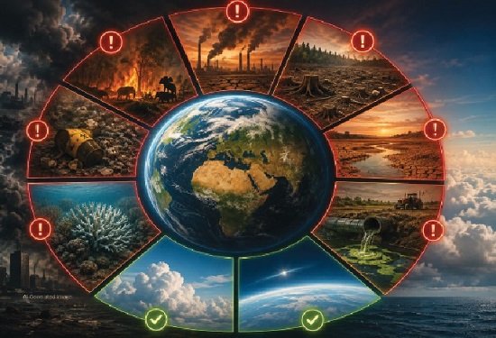 Seven Boundaries Crossed : How Far Can We Push Our Planet?