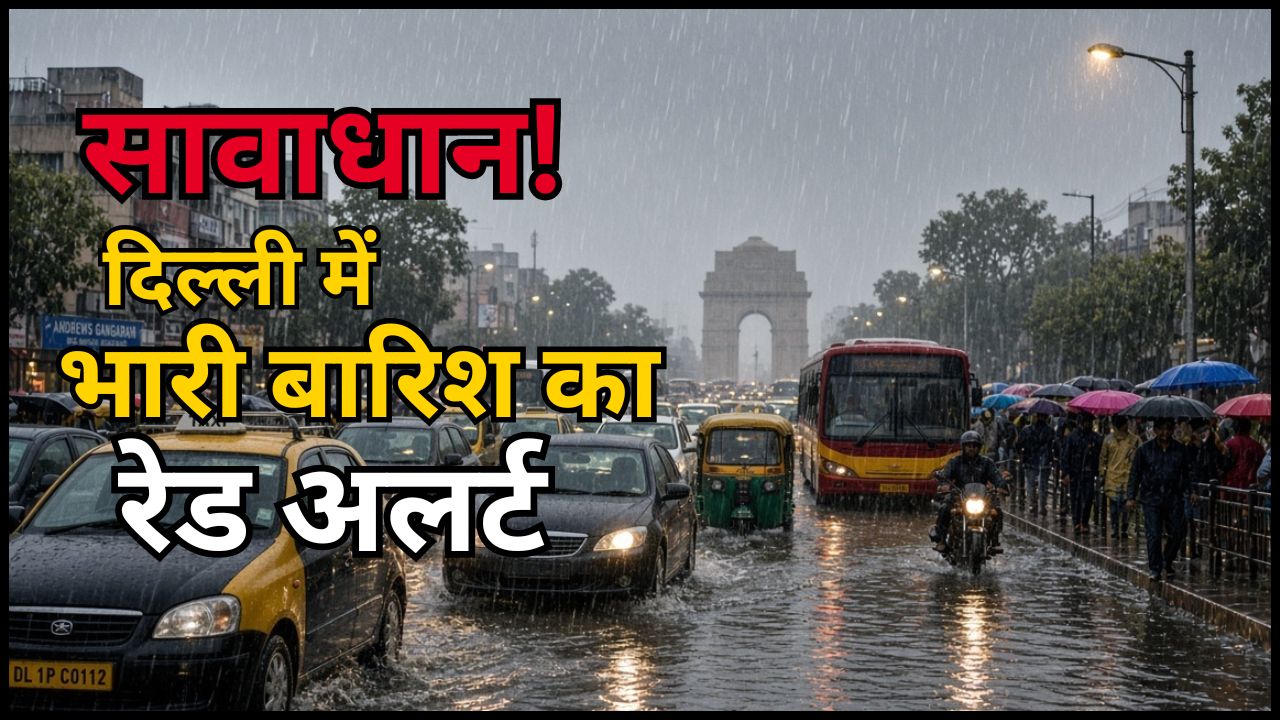Red alert issued for heavy rain in Delhi-NCR; here are the full details.