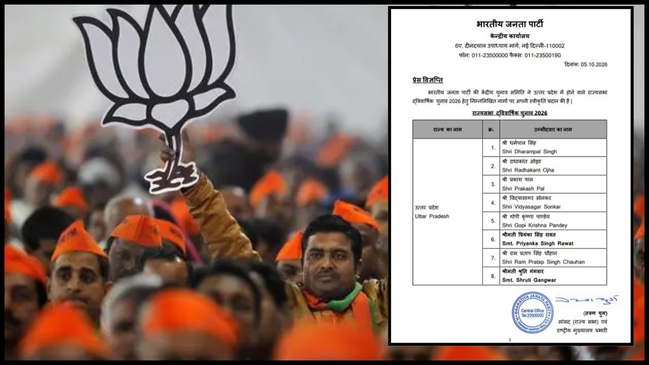 BJP releases list of candidates for UP Rajya Sabha elections; read the full story.