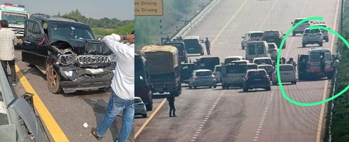 Rahul Gandhi’s Convoy Collides on Purvanchal Expressway, Several Injured